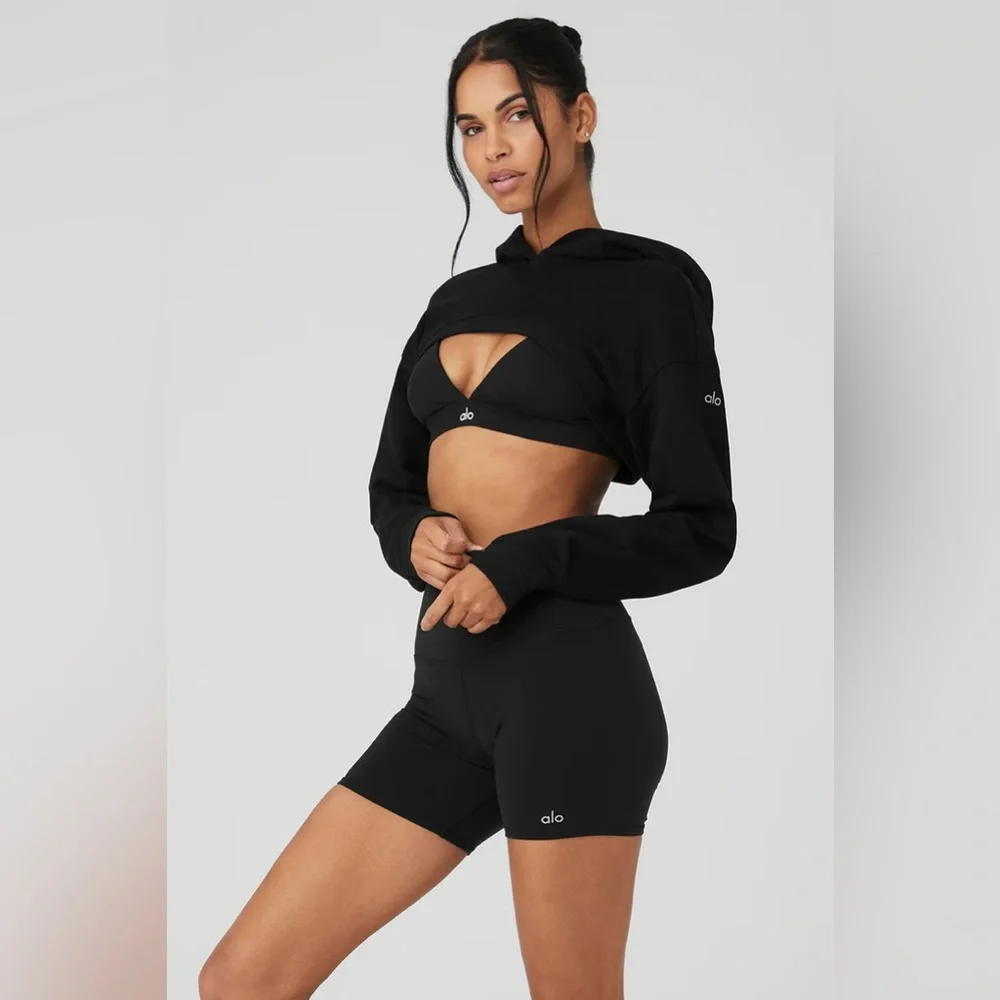 COPY - alo yoga - cropped “shrug it off” hoodie - Picture 2 of 5